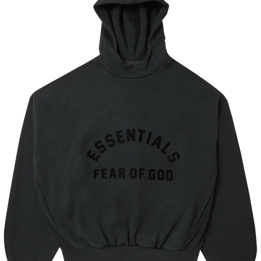 Fear of God Essentials Arch Logo Hoodie Jet Black Men's - SS23 - US - Large
